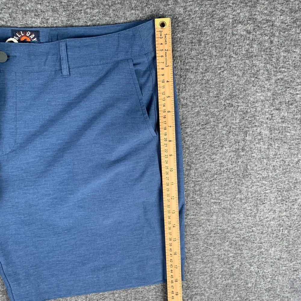 Faherty All Day Shorts Men 38x7 Preppy Belt Loop Navy Blue Coastal Beach NEW